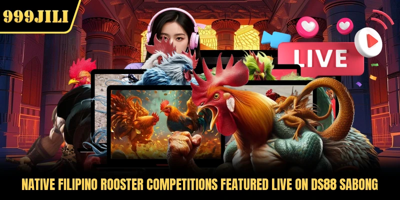 Native Filipino rooster competitions featured live on DS88 Sabong 