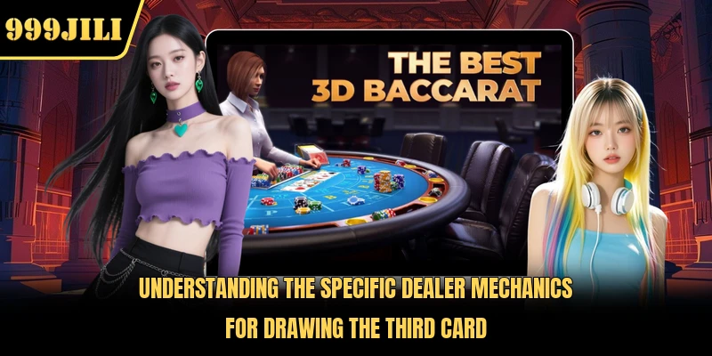 Understanding the specific dealer mechanics for drawing the third card 